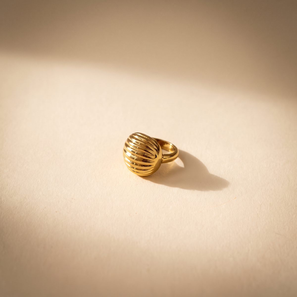 Stainless steel gouden ring